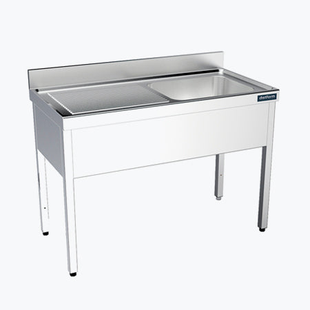 Fregadero con bastidor