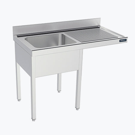 Fregadero con bastidor y espacio para lavavajillas