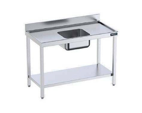 Mesa con perfil salvaaguas y cubeta