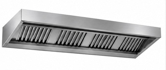 Campana extractora baja de acero inoxidable AISI 304 – 3000x1200 mm INACECROM
